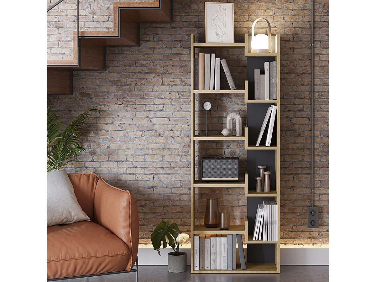 Bibliothèque 5 étagères H162,4 cm - KLAPO