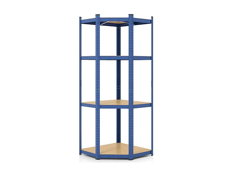 Lagerregal 70 x 70 x 180 cm Schwerlastregal mit 4 verstellbaren Ablagen Blau