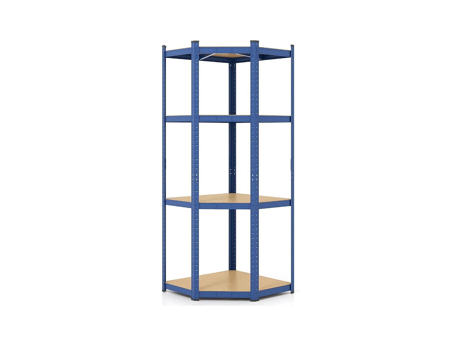 Lagerregal 70 x 70 x 180 cm Schwerlastregal mit 4 verstellbaren Ablagen Blau