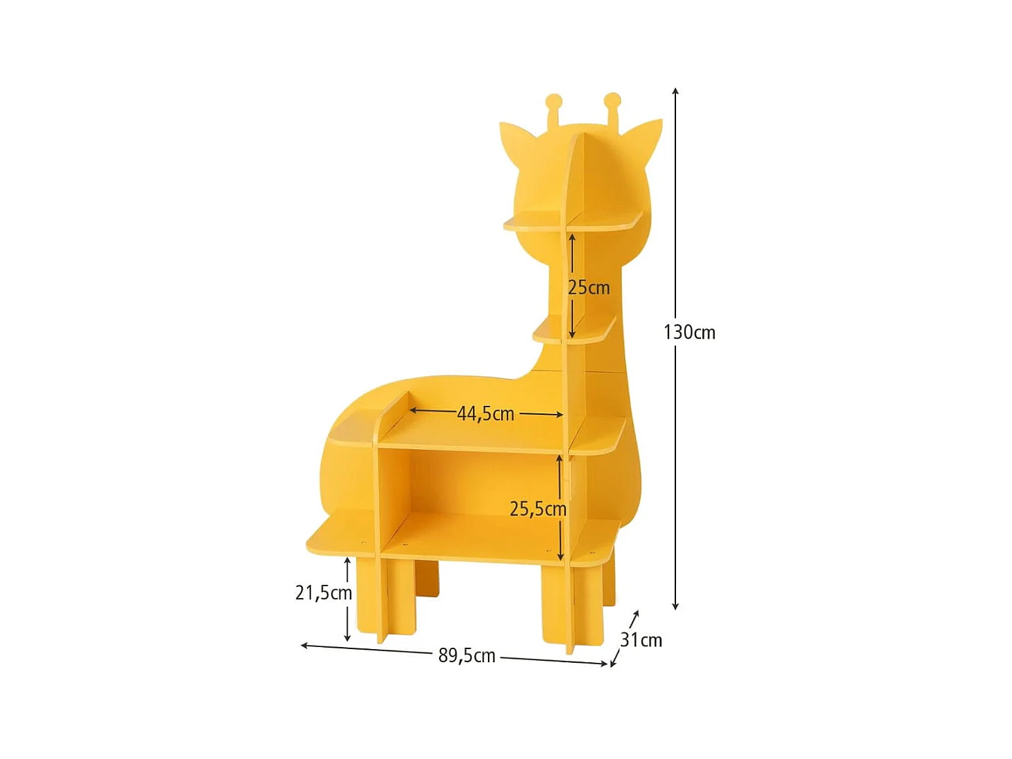 Giraffe Bücherregal für Kinder Spielzeug-Aufbewahrungsorganisator mit offenen Regalen