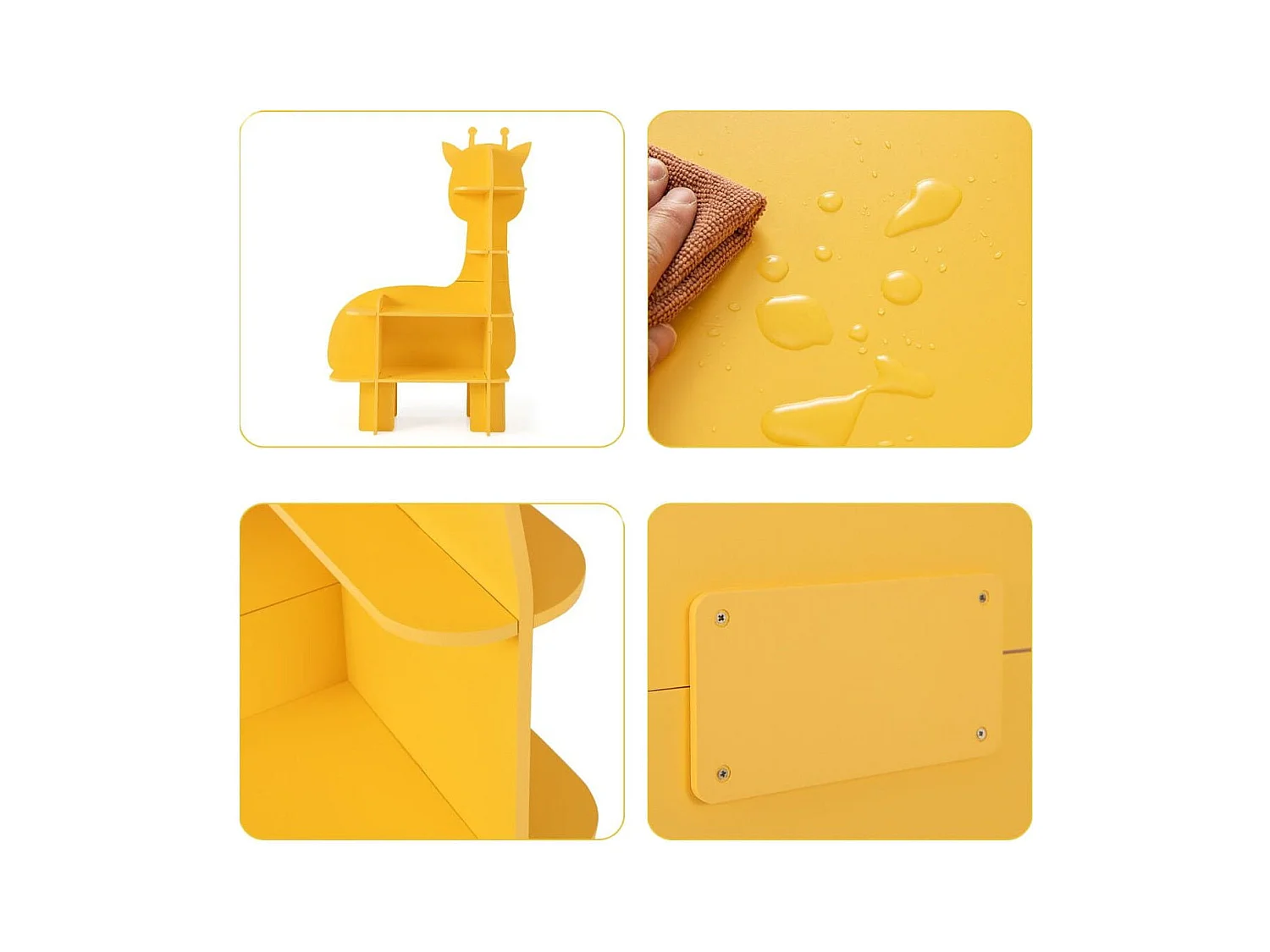 Giraffe Bücherregal für Kinder Spielzeug-Aufbewahrungsorganisator mit offenen Regalen