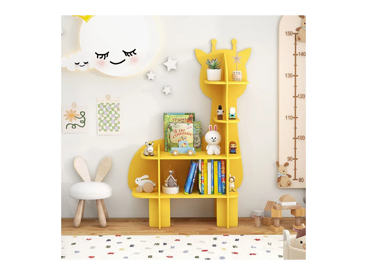 Giraffe Bücherregal für Kinder Spielzeug-Aufbewahrungsorganisator mit offenen Regalen