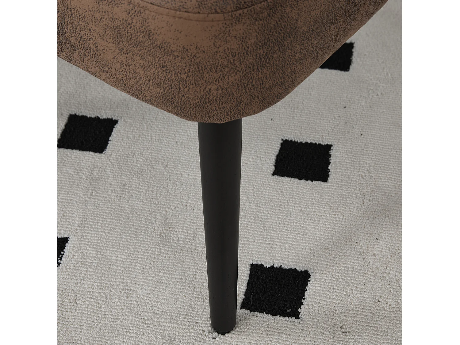 Lot de 2 Chaises de luxe vintage en microfibre marron - Confort et élégance - Idéale pour salle à manger