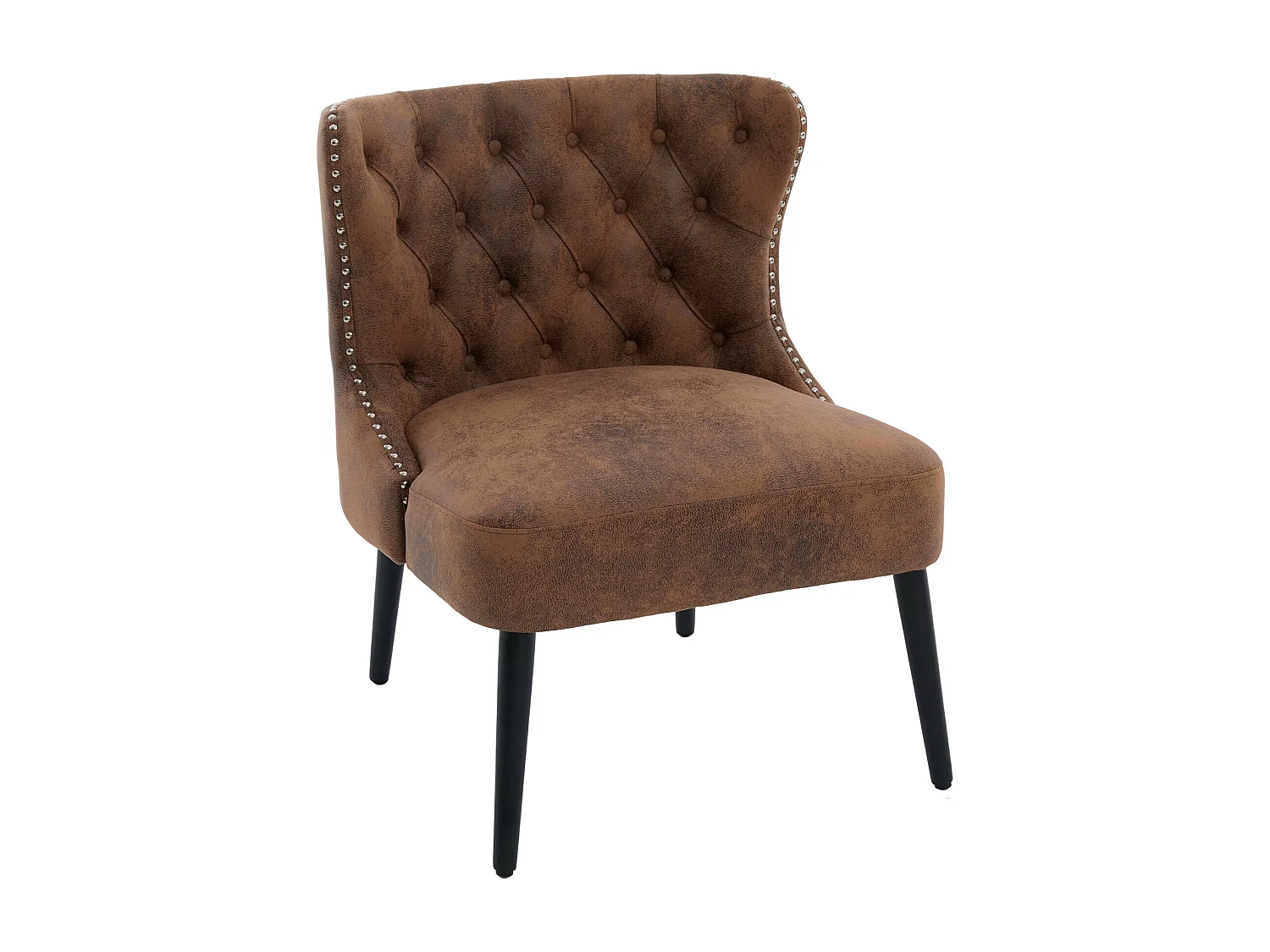 Set van 2 luxe vintage bruine microvezelstoelen - Comfort en elegantie - Ideaal voor de eetkamer