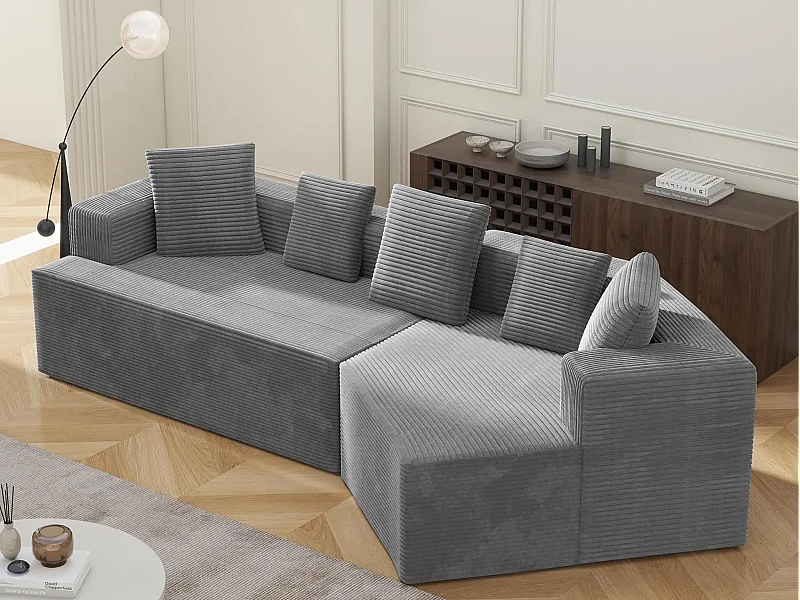 3-zits hoekbank - Corduroy slaapbank - ideaal voor woonkamer of leeskamer