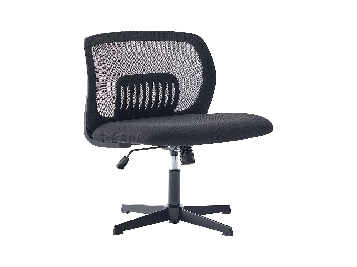 Fauteuil pivotant — réglable en hauteur — mesh noir respirant — dossier ergonomique