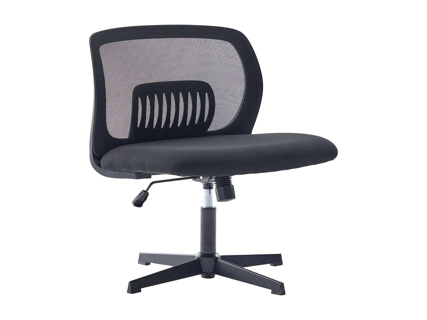 Fauteuil pivotant — réglable en hauteur — mesh noir respirant — dossier ergonomique