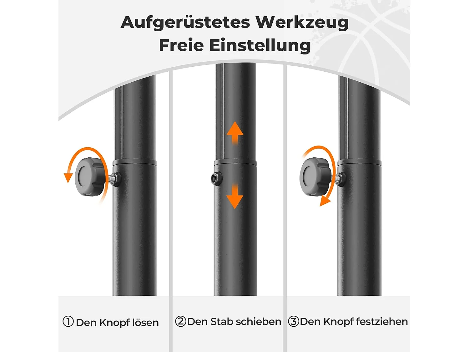 Panier de Basketball pour Enfants Yohood, Réglable en Hauteur 110-210 cm, Panier de Basketball Portable Intérieur/Extérieur, Noir