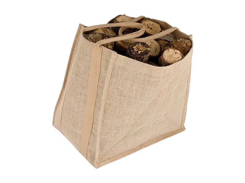 Holzscheitsack aus Jute