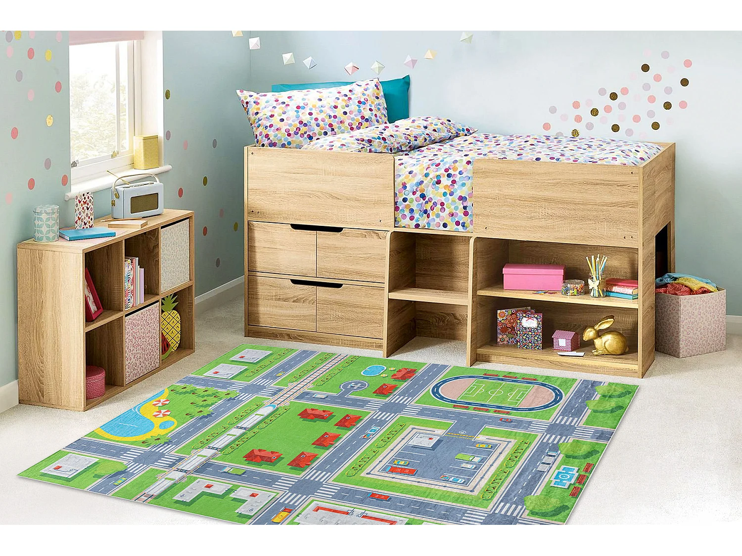 Tapis lavable BAMBINO 2624 Ville, rues pour les enfants antidérapant  200x290 cm