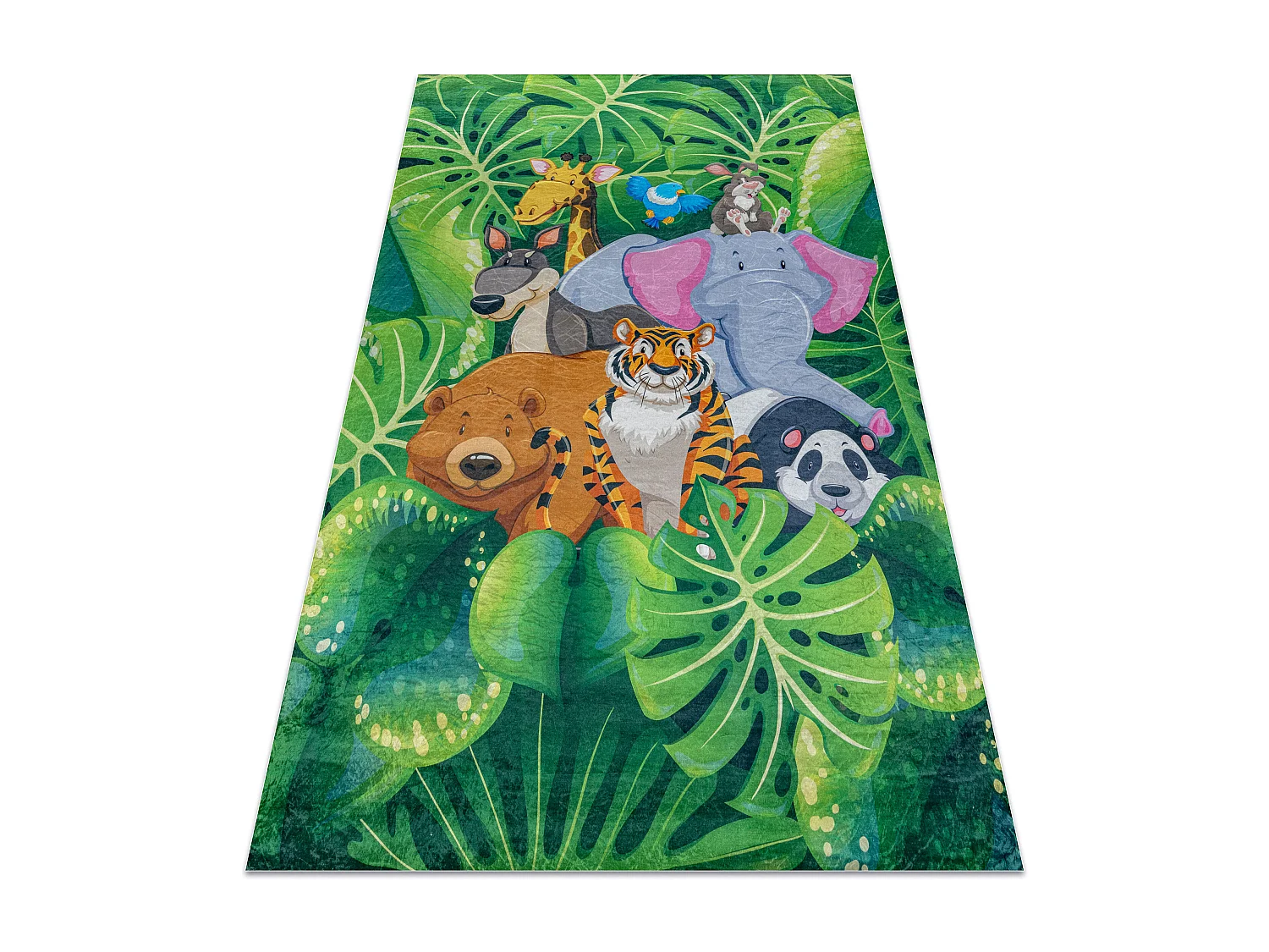 Tapis lavable BAMBINO 2651 Animaux, Jungle pour les enfants antidérap 120x170 cm