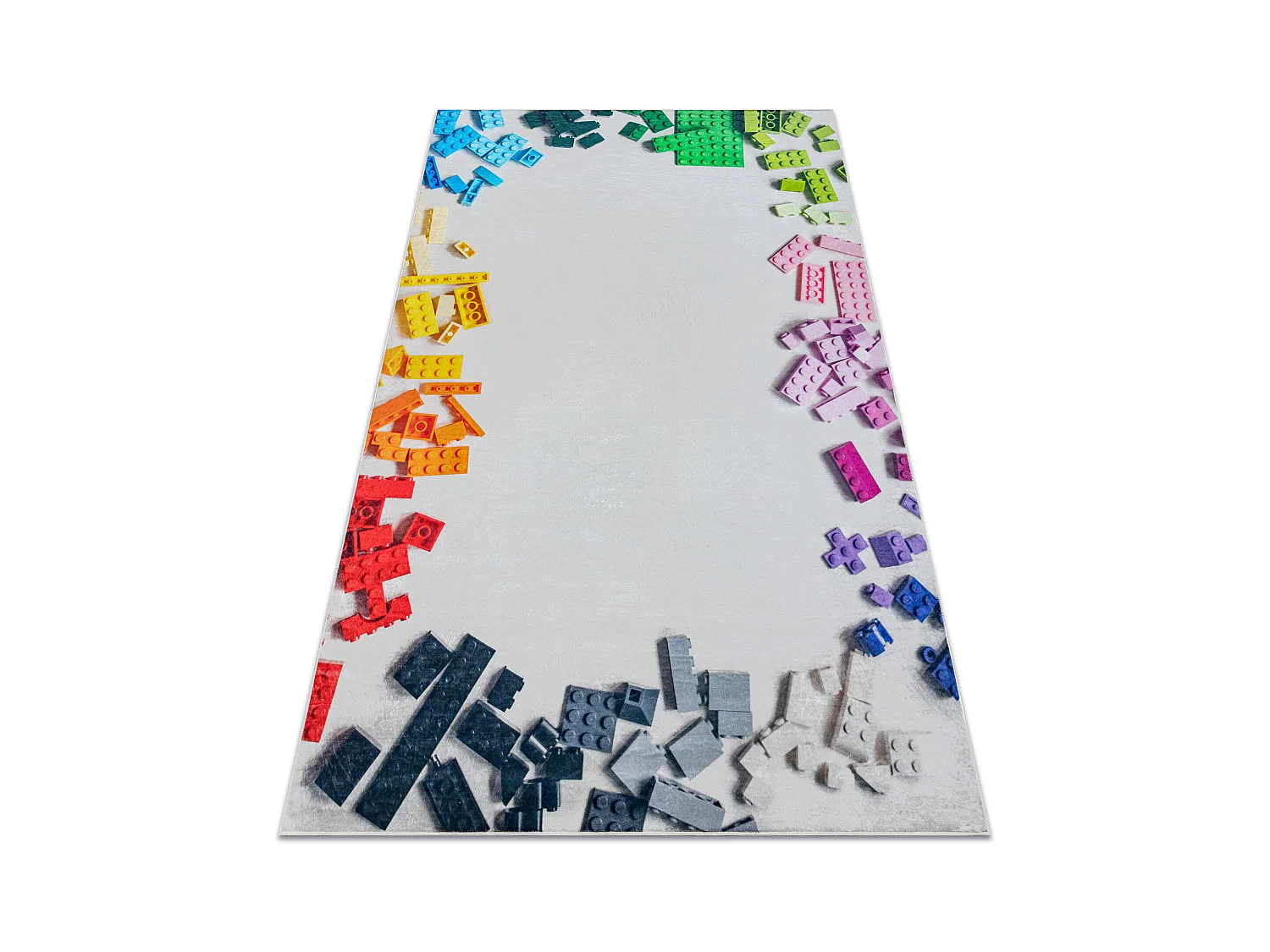 BAMBINO 38480 tapijt wasbaar Bouwpakket voor kinderen antislip - grijs 140x200 cm