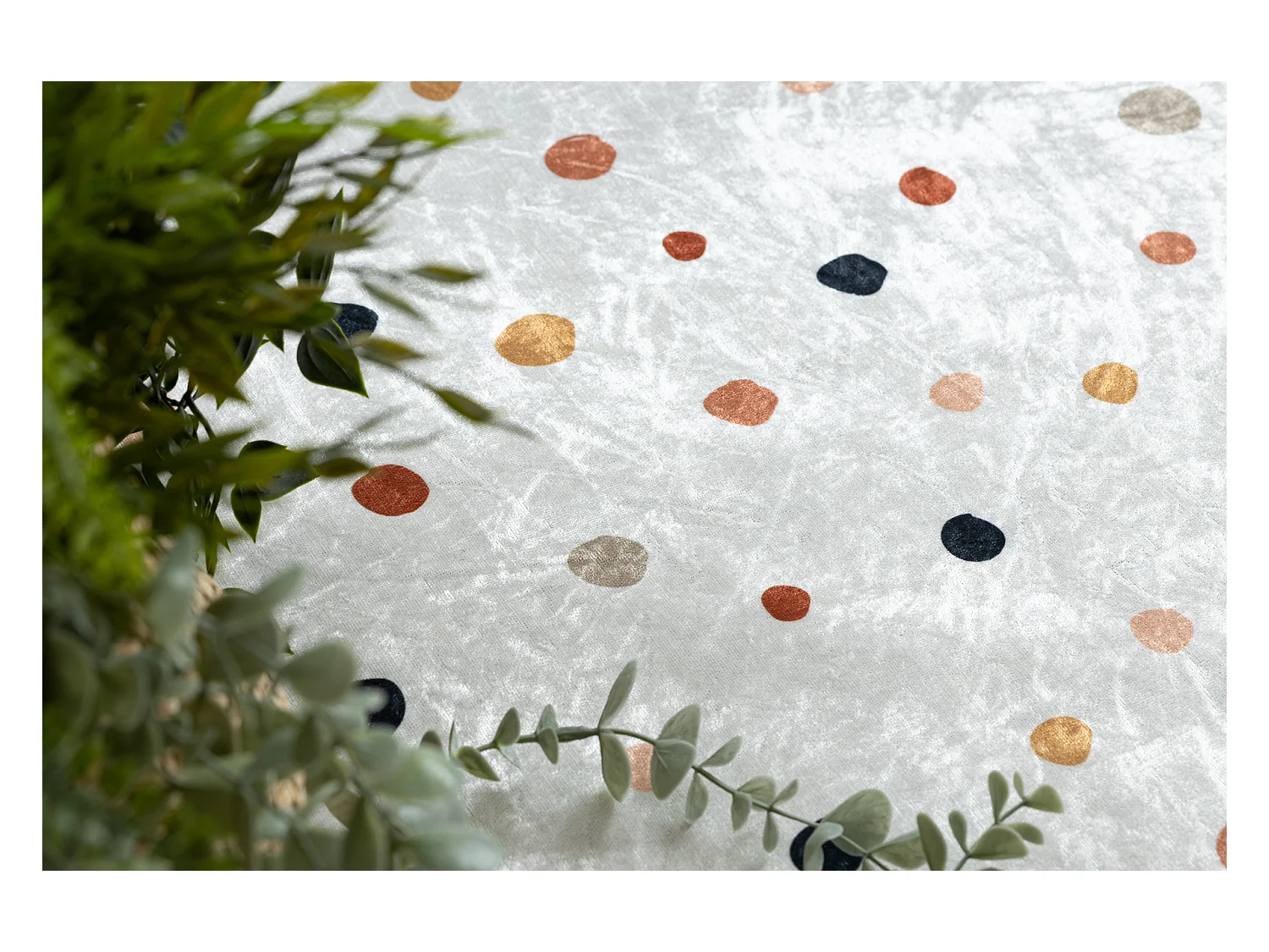 Dywan do prania BAMBINO 47890 koło Kropki dla dzieci, antypoślizgowy cercle 120 cm