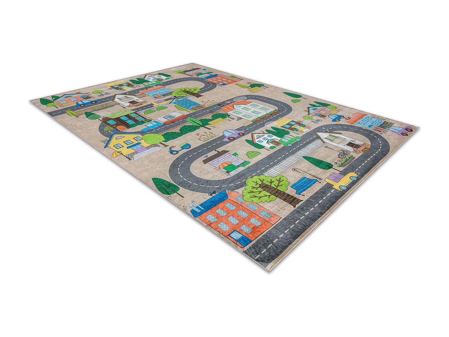 Tappeto lavabile BAMBINO 34600 Città, strade per bambini antiscivolo  160x220 cm
