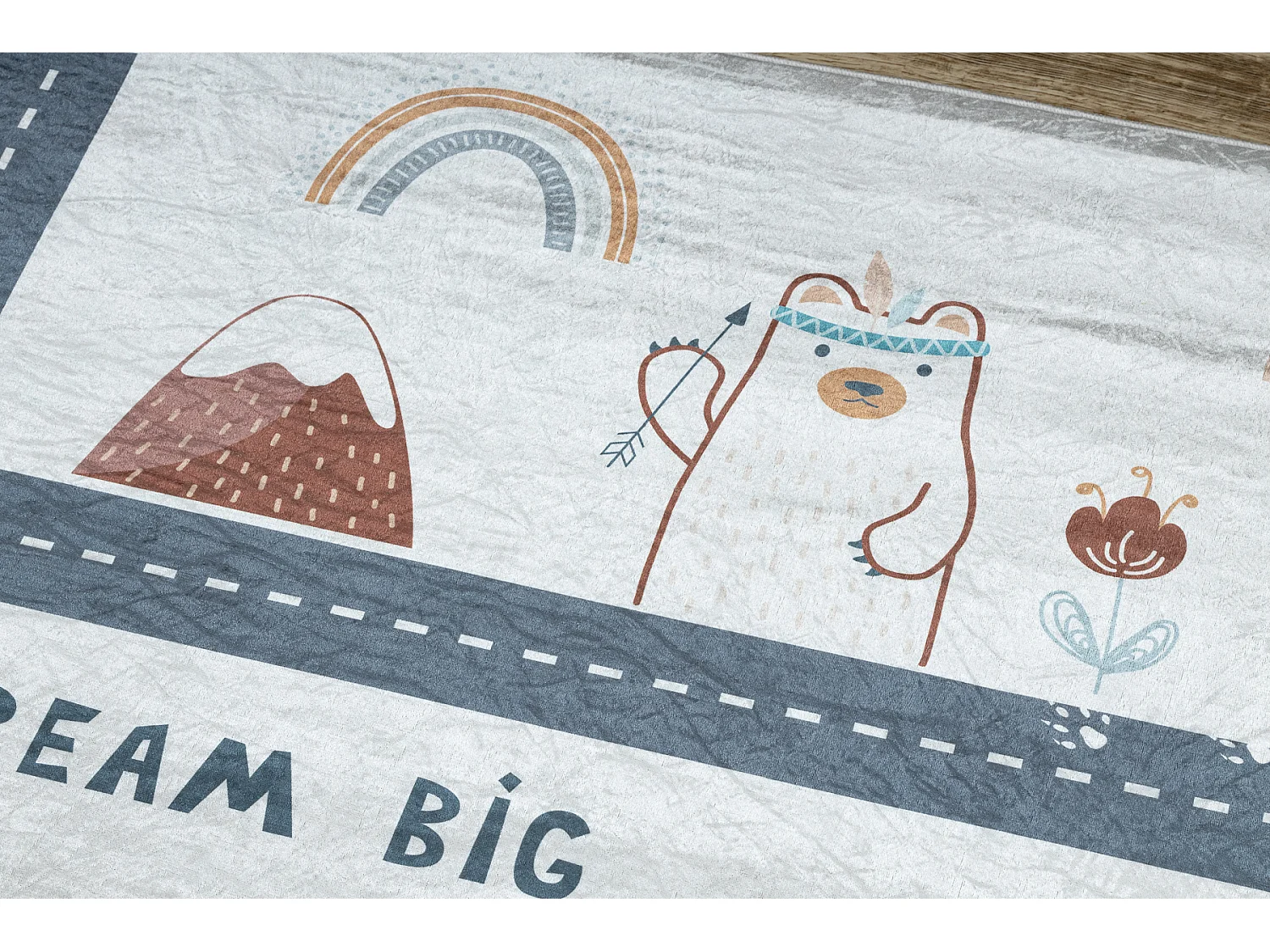 Tapis lavable BAMBINO 46980 Forêt, rues pour les enfants antidérapan 140x200 cm