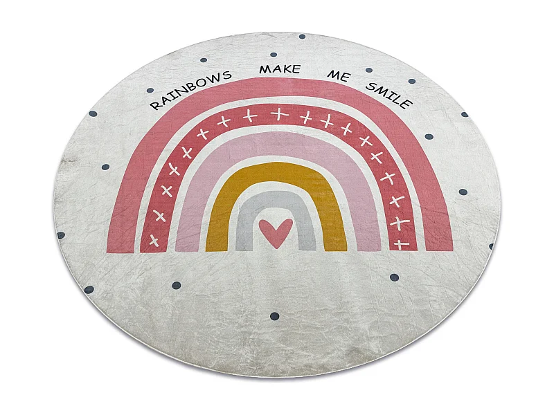 Tapis lavable BAMBINO 47810 cercle Arc-en-ciel, points pour les enfant cercle 80 cm