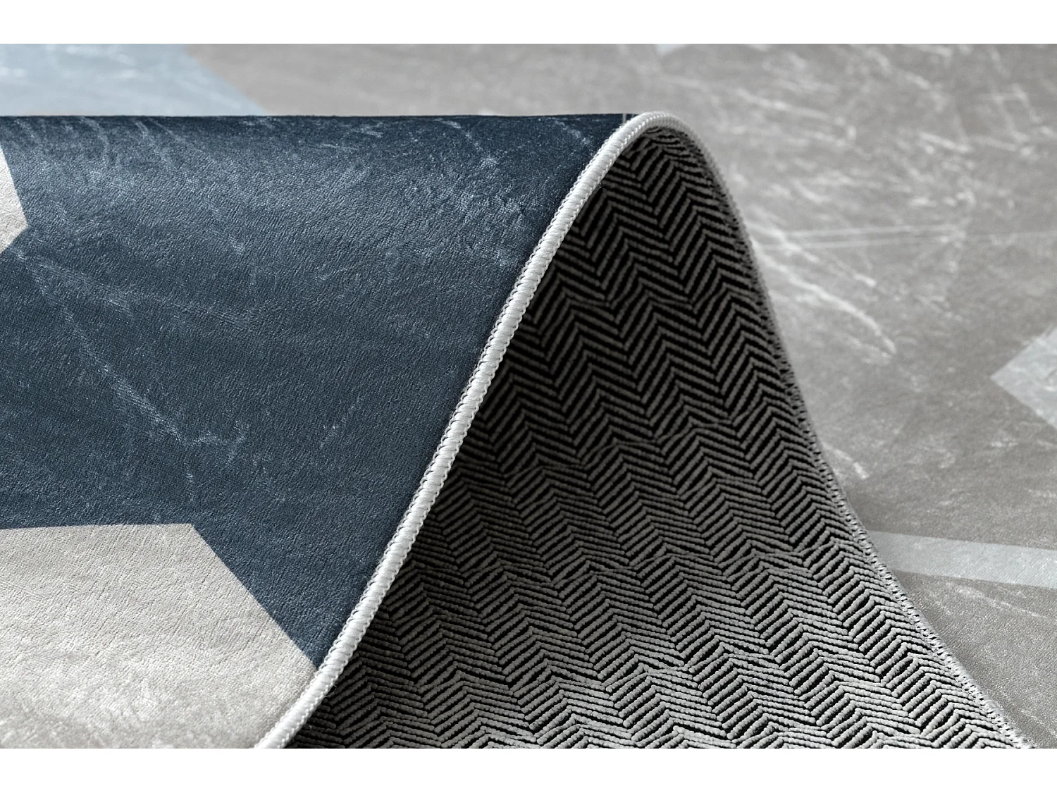 Alfombra lavable BAMBINO 48130 Estrellas para niños antideslizante -  140x200 cm