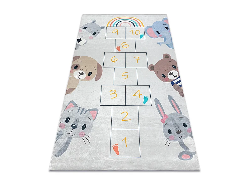 Tapis lavable BAMBINO 43092 Animaux, nombres pour les enfants antidér 160x220 cm
