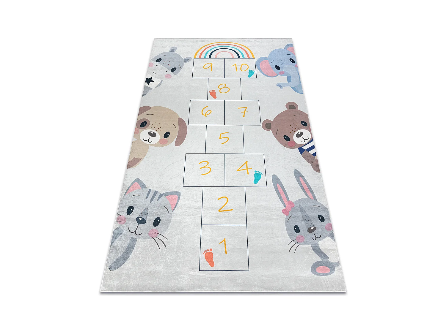 Tapis lavable BAMBINO 43092 Animaux, nombres pour les enfants antidér 160x220 cm