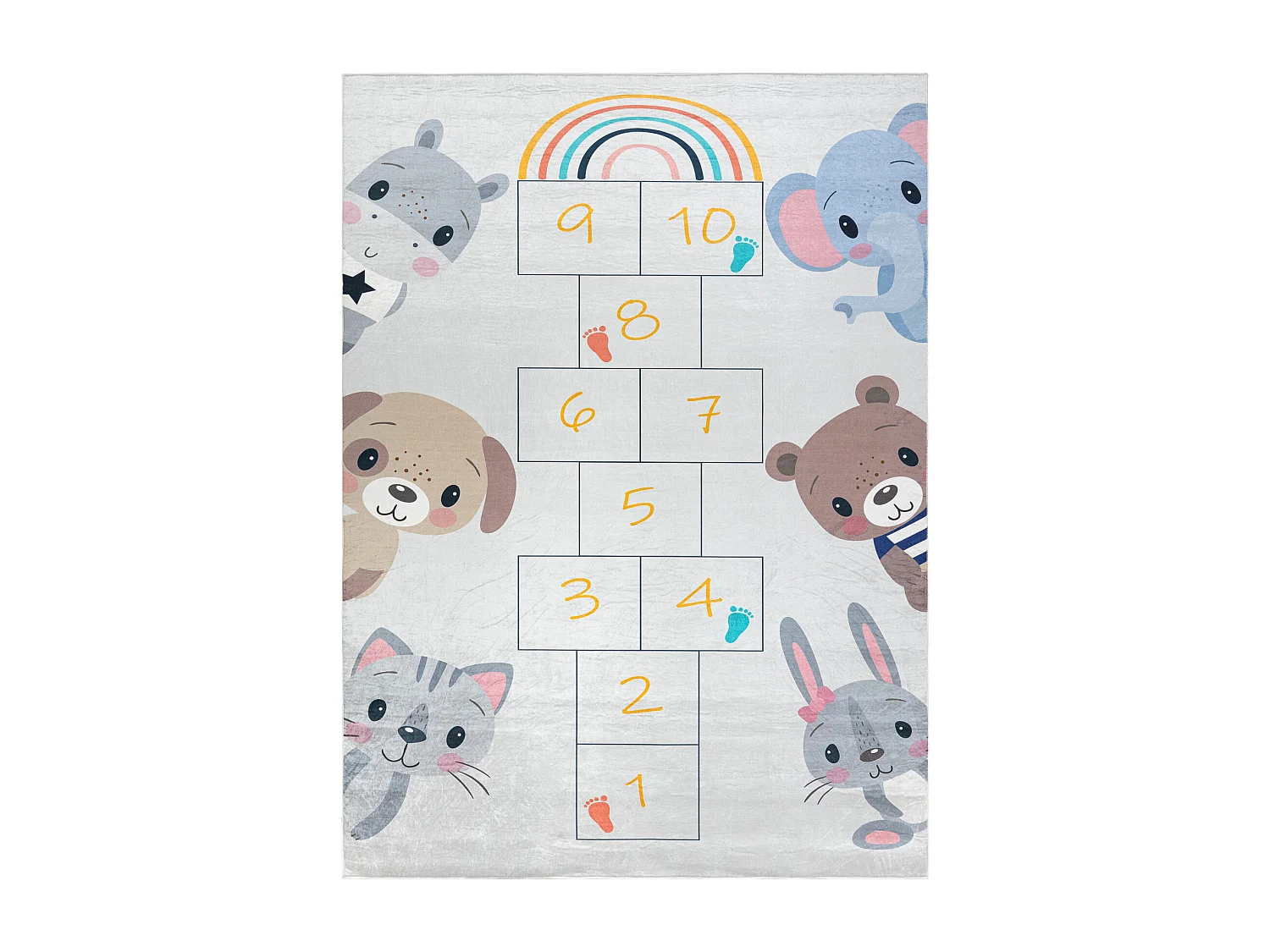 Tapis lavable BAMBINO 43092 Animaux, nombres pour les enfants antidér 160x220 cm