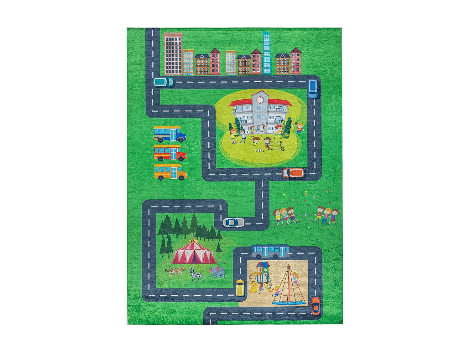 Tapis lavable BAMBINO 2660 Ville, rues pour les enfants antidérapant  120x170 cm