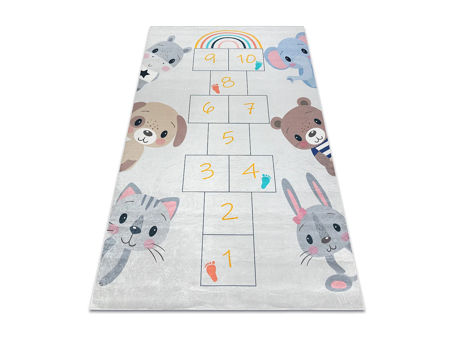 Tapis lavable BAMBINO 43092 Animaux, nombres pour les enfants antidér 80x150 cm