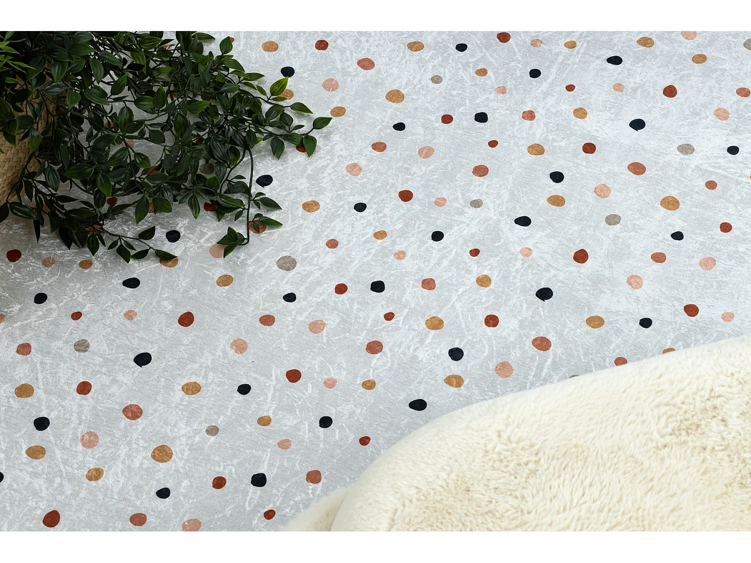 Tapis lavable BAMBINO 47890 Points pour les enfants antidérapant - bl 160x220 cm