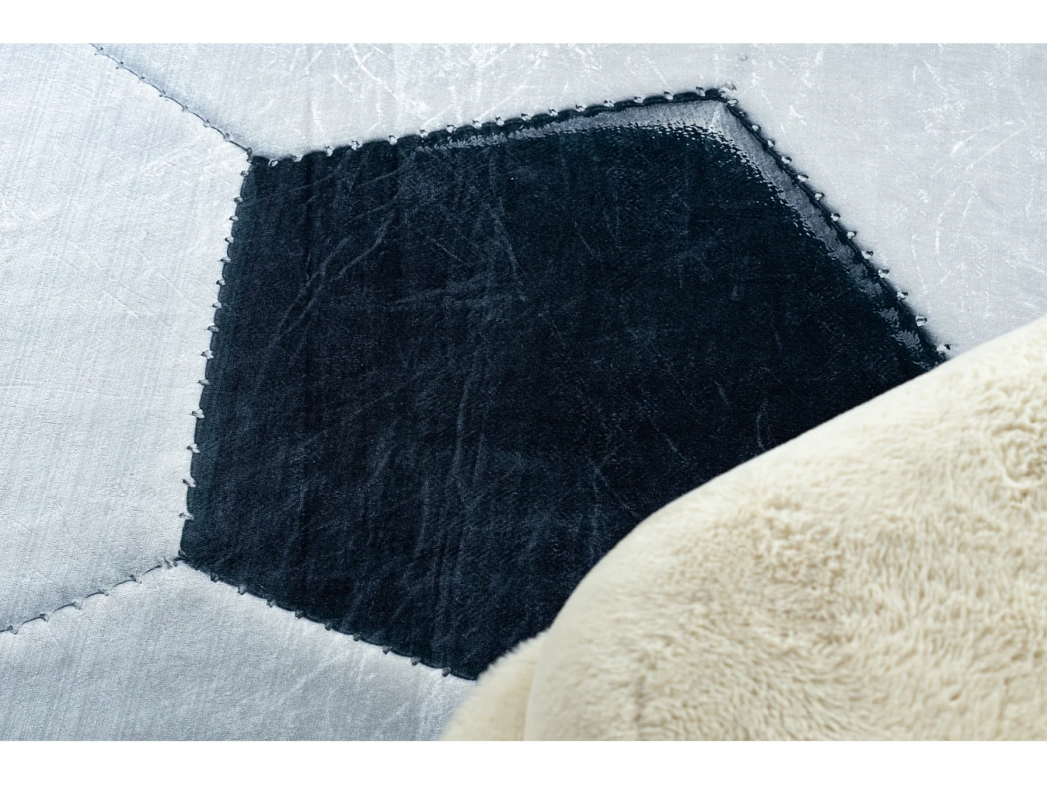 BAMBINO 38540 cirkel tapijt wasbaar - voetbal voor kinderen antislip - cercle 120 cm