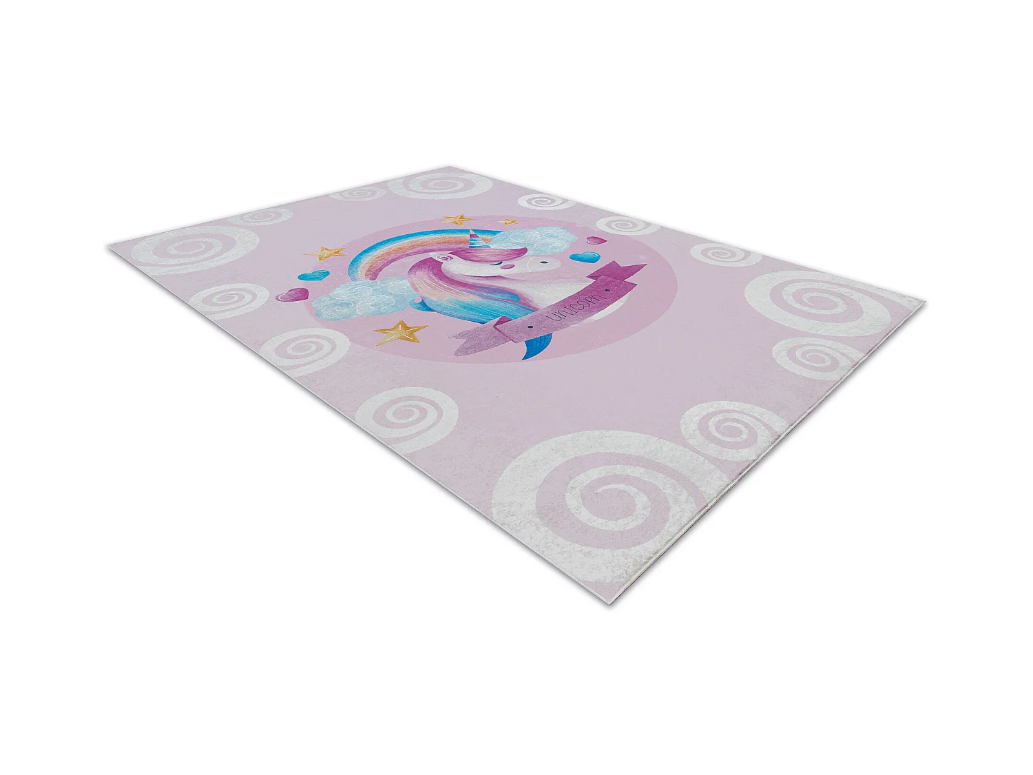 Tapis lavable BAMBINO 2533 Licorne, arc-en-ciel pour les enfants antid 200x290 cm