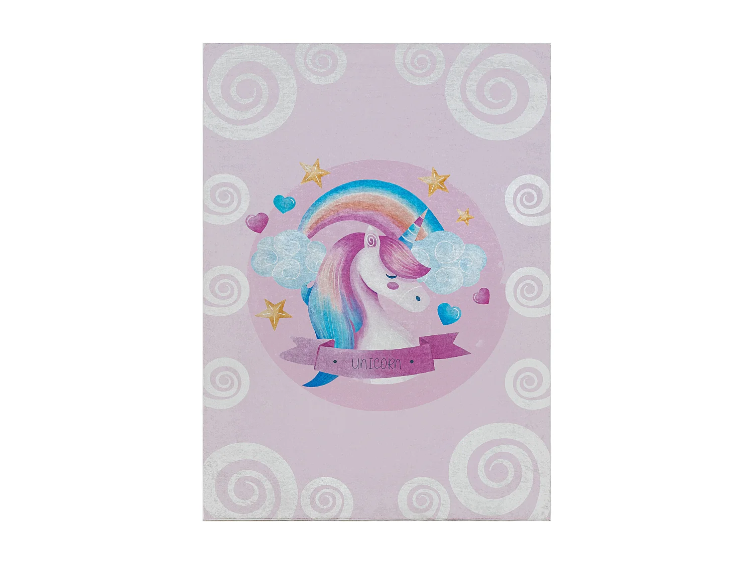 Tapis lavable BAMBINO 2533 Licorne, arc-en-ciel pour les enfants antid 140x200 cm