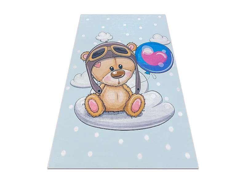 BAMBINO 43030 Waschteppich Teddybär, der Pilot für Kinder Anti-Rutsc 80x150 cm