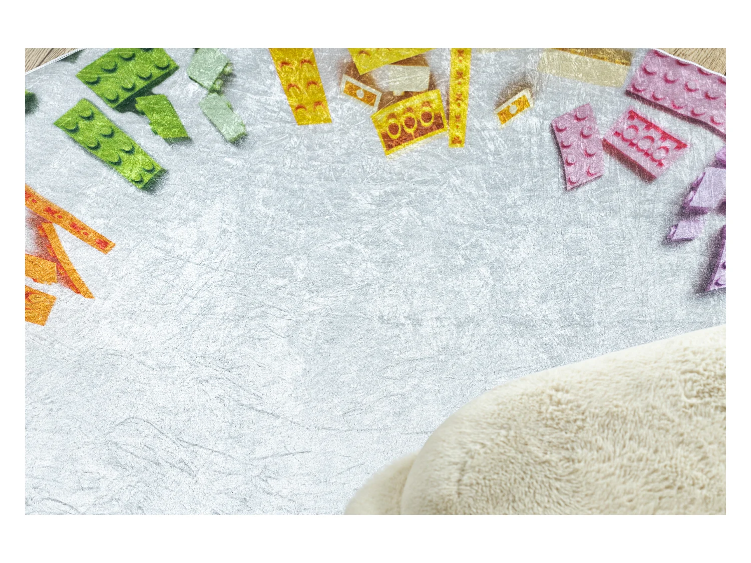 BAMBINO 38480 cirkel tapijt wasbaar Bouwpakket voor kinderen antislip  cercle 80 cm