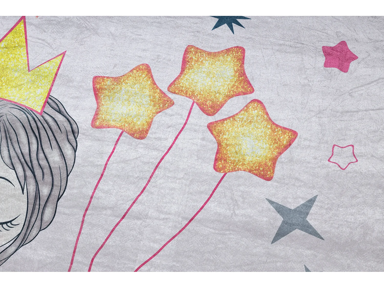 Tappeto lavabile BAMBINO 48060 Principessa, stelle per bambini antisci 200x290 cm