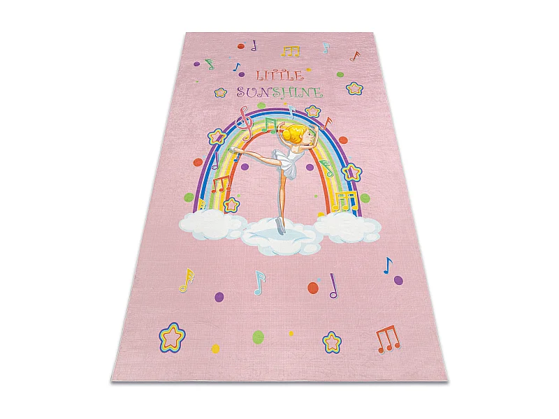 BAMBINO 41870 Waschteppich Ballerina, Regenbogen für Kinder Anti-Ruts 80x150 cm