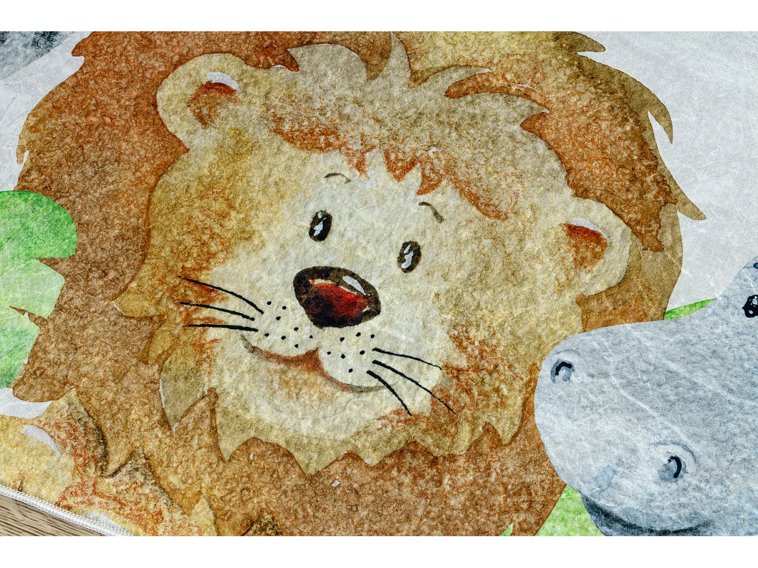 Tapis lavable BAMBINO 54090 Animaux, Afrique pour les enfants antidér 80x150 cm