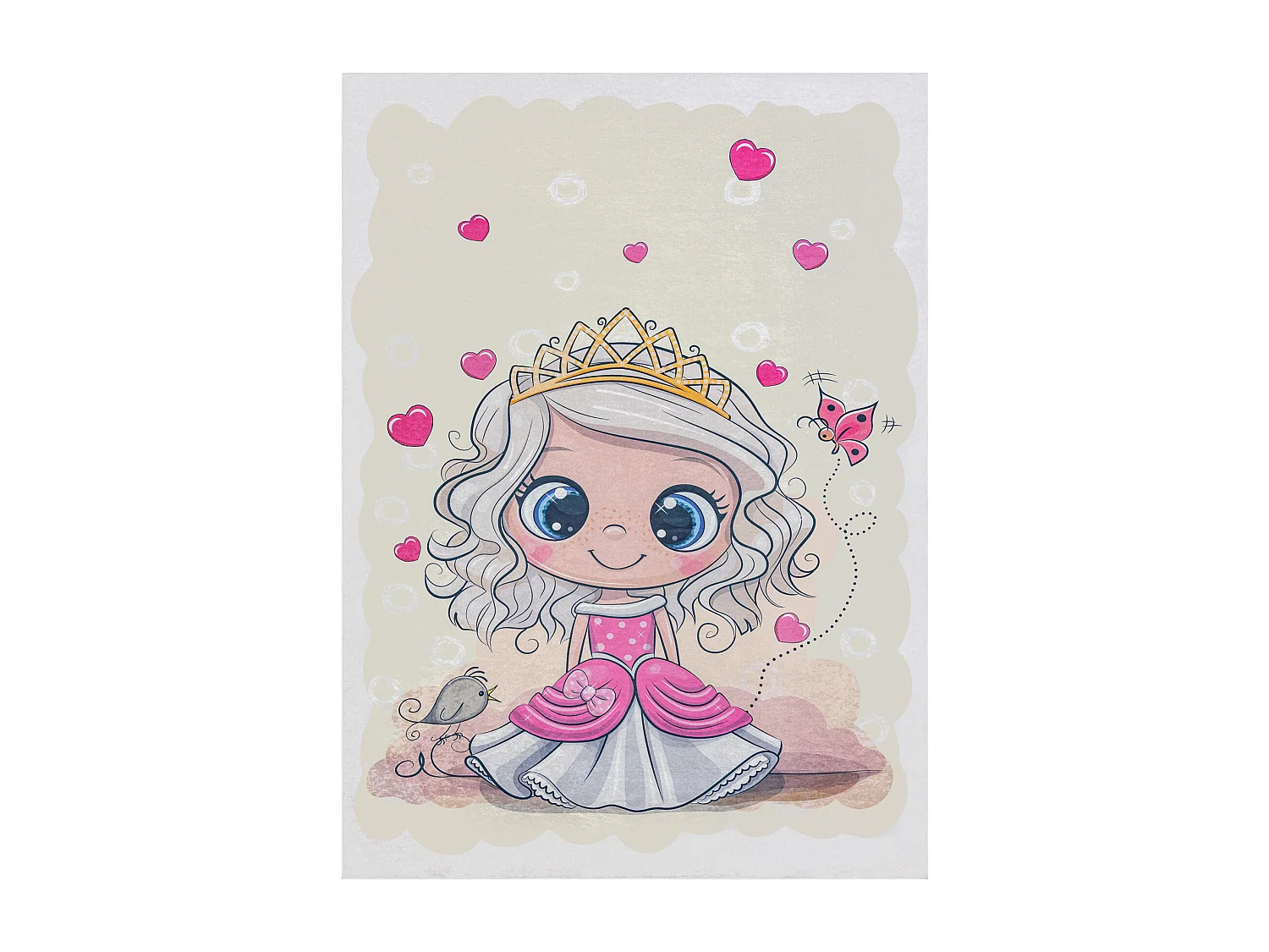 Tapis lavable BAMBINO 43020 Princesse, étoiles pour les enfants antid 80x150 cm