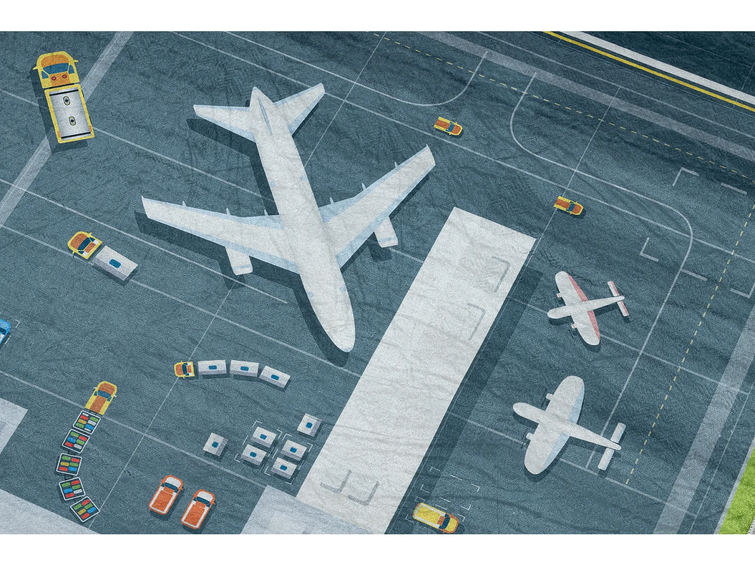 Tapis lavable BAMBINO 46990 Aéroport, avions pour les enfants antidé 200x290 cm