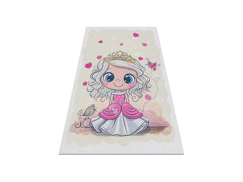 BAMBINO 43020 tapijt wasbaar Prinses, sterren voor kinderen antislip - 120x170 cm