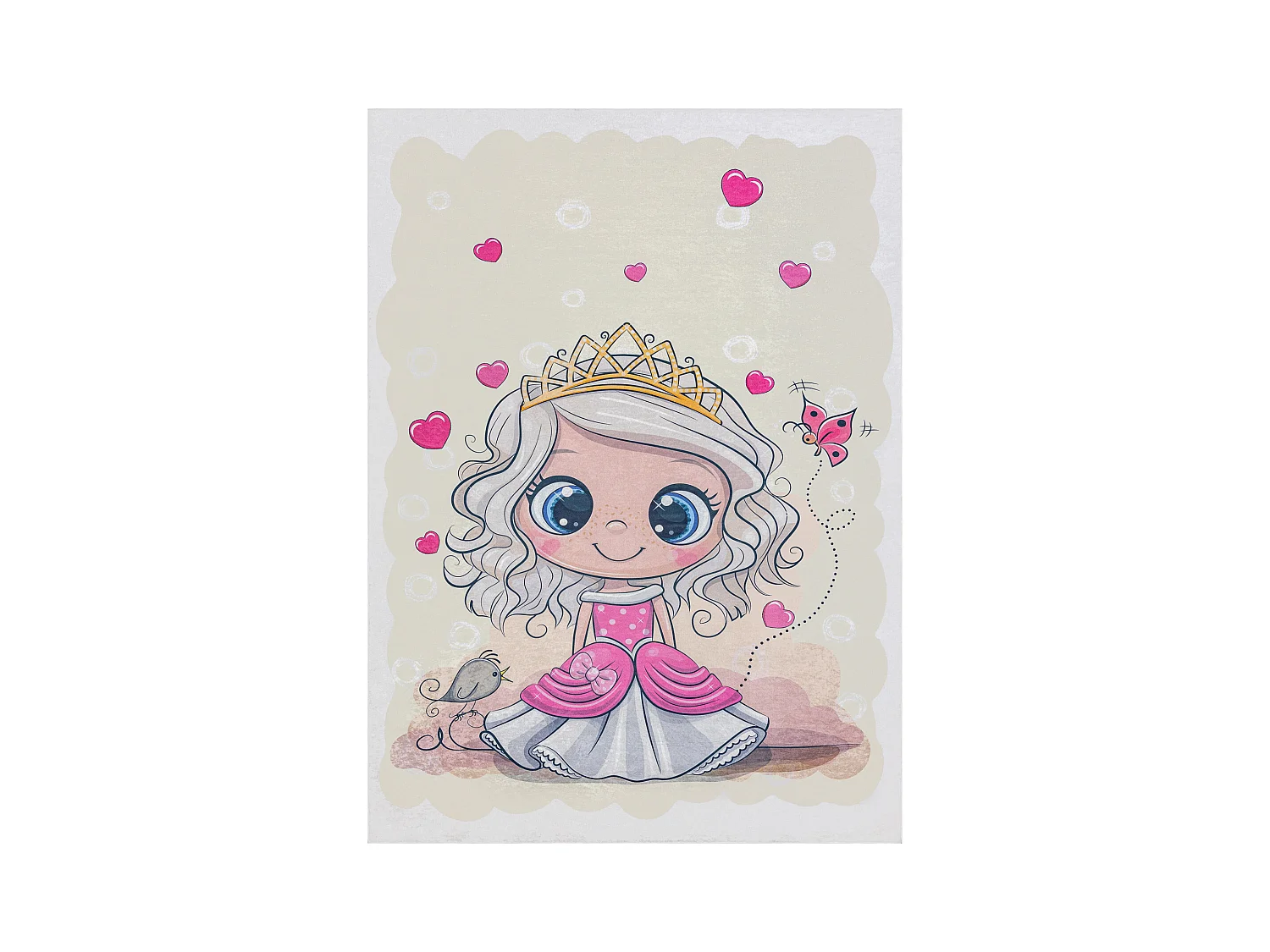 BAMBINO 43020 Waschteppich Prinzessin, Sterne für Kinder Anti-Rutsch  120x170 cm