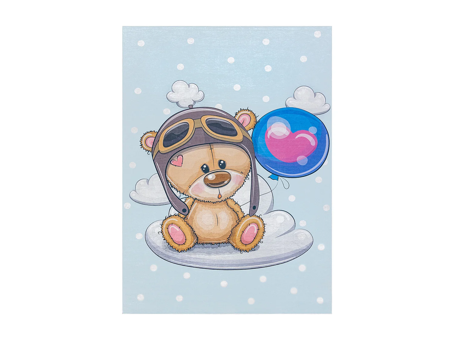 Tapis lavable BAMBINO 43030 Ours en peluche, le pilote pour les enfant 140x200 cm