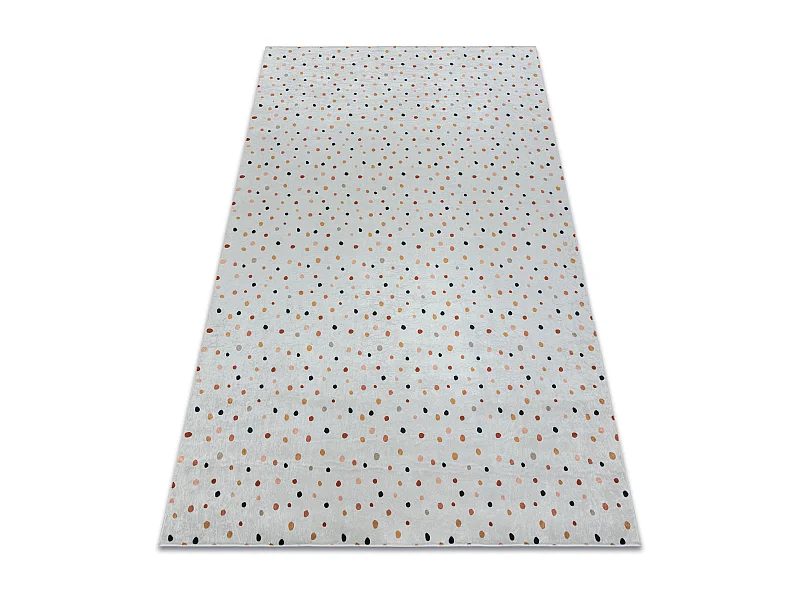 BAMBINO 47890 Pontos para crianças antiderrapante - branco / castanho 200x290 cm