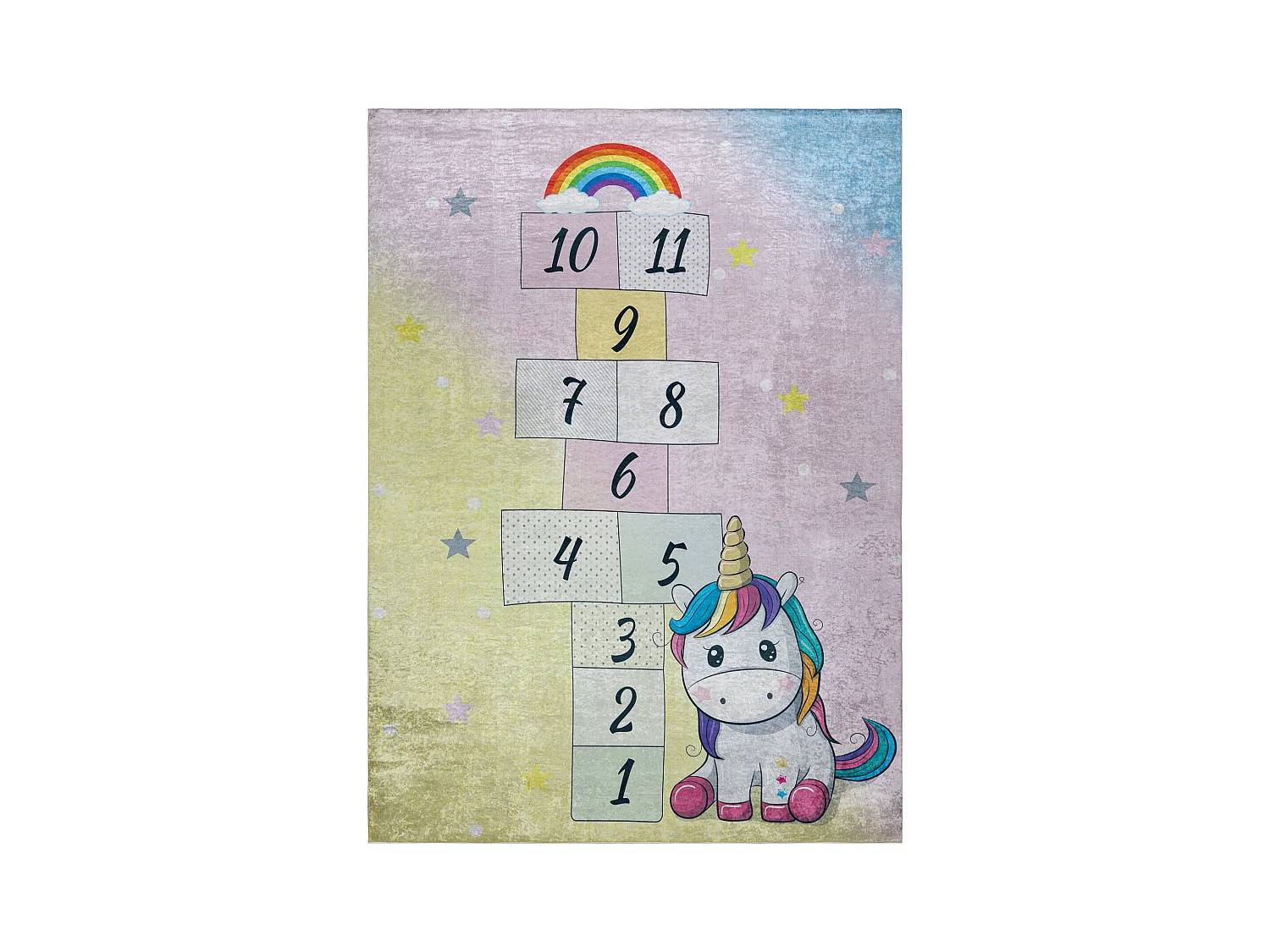 BAMBINO 54060 tapijt wasbaar Yksisarvinen, hinkelen voor kinderen anti 140x200 cm