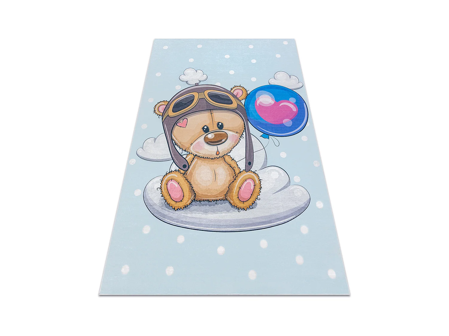 BAMBINO 43030 tapijt wasbaar Teddybeer, de piloot voor kinderen antisl 120x170 cm