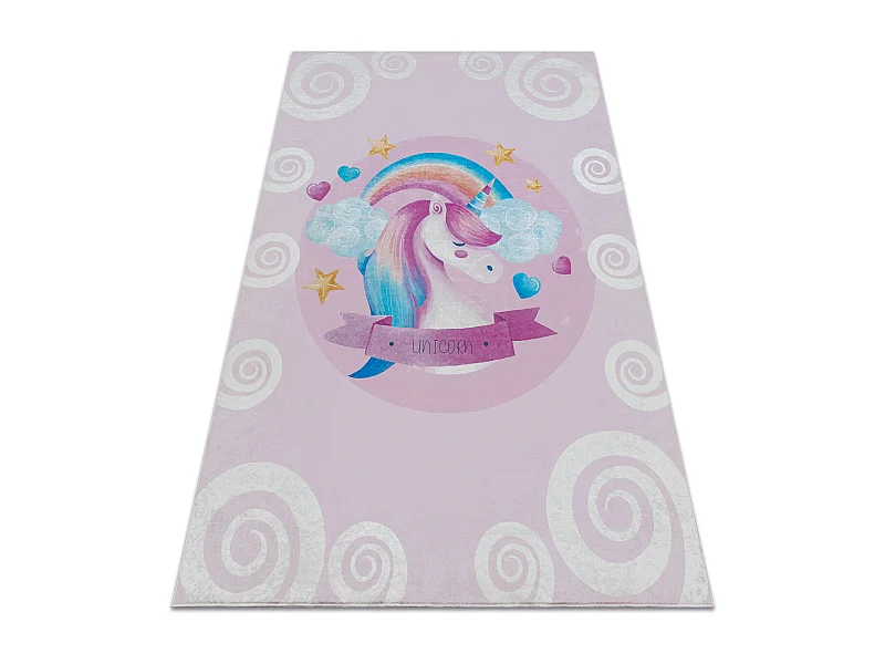 Tapis lavable BAMBINO 2533 Licorne, arc-en-ciel pour les enfants antid 120x170 cm