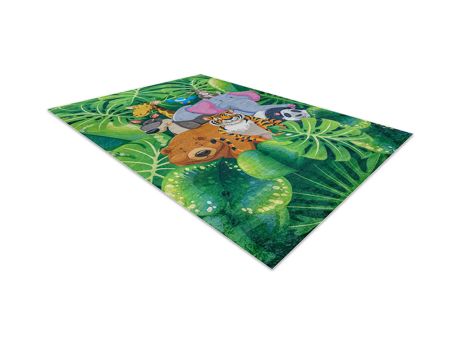 BAMBINO 2651 Waschteppich Tiere, Dschungel für Kinder Anti-Rutsch - g 200x290 cm