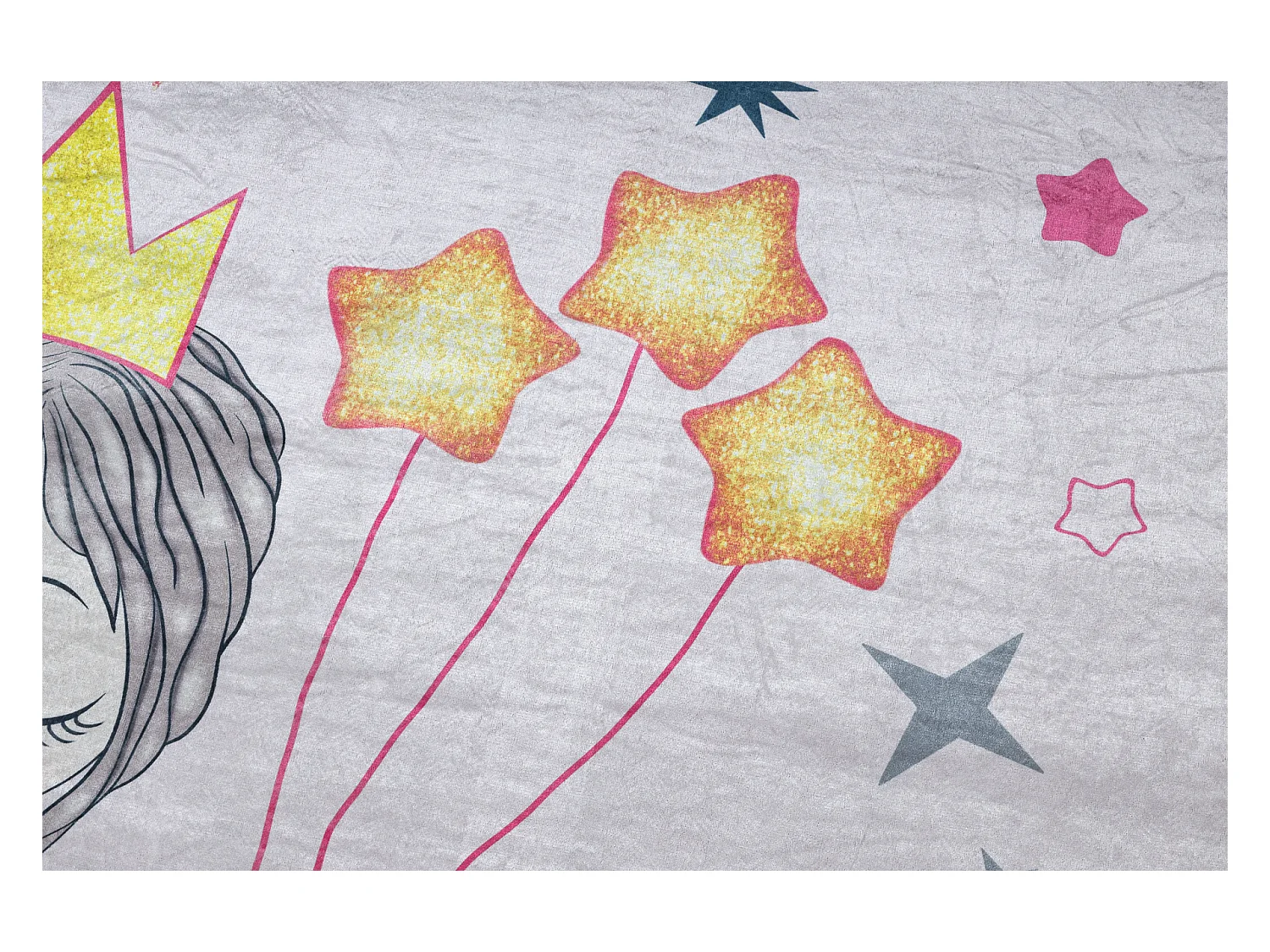BAMBINO 48060 tapijt wasbaar Prinses, sterren voor kinderen antislip - 140x200 cm