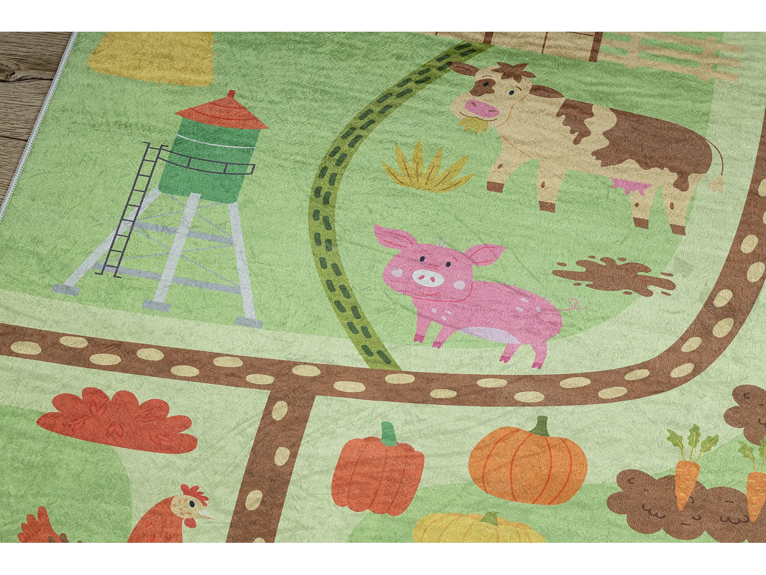 Tapis lavable BAMBINO 50200 Village, rues pour les enfants antidérapa 200x290 cm