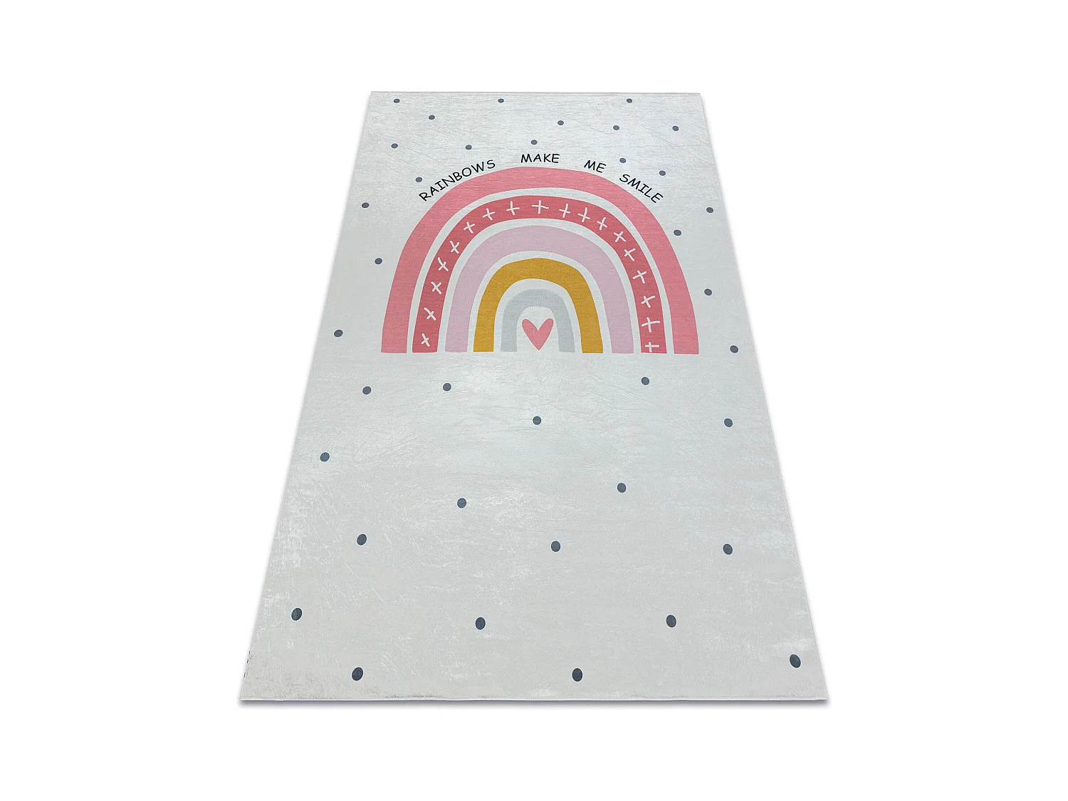 BAMBINO 47810 tapijt wasbaar Regenboog, stippen voor kinderen antislip 200x290 cm