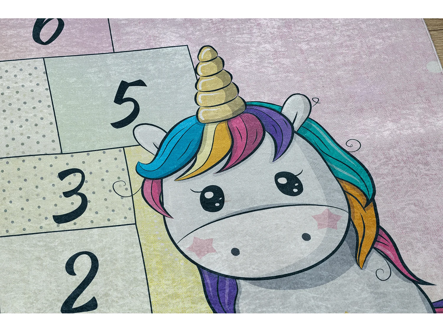 Tappeto lavabile BAMBINO 54060 Unicorno, numeri per bambini antiscivol 200x290 cm