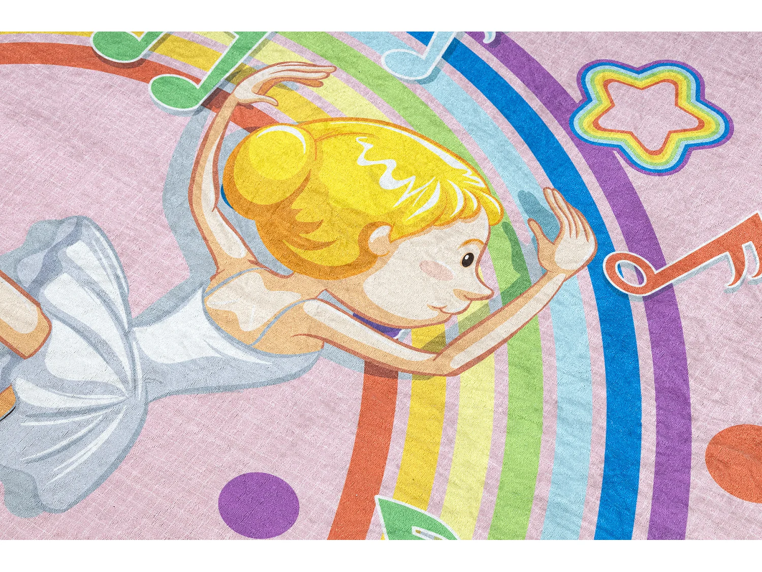 BAMBINO 41870 Tapete Bailarina, arco-íris para crianças antiderrapan 160x220 cm